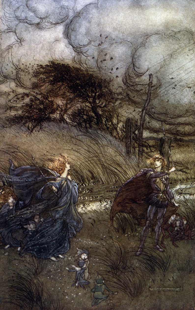 Ilustracja Arthura RACKHAMA (1867-1939) do „Snu letniej nocy” Williama Szekspira autorstwa Arthur Rackham