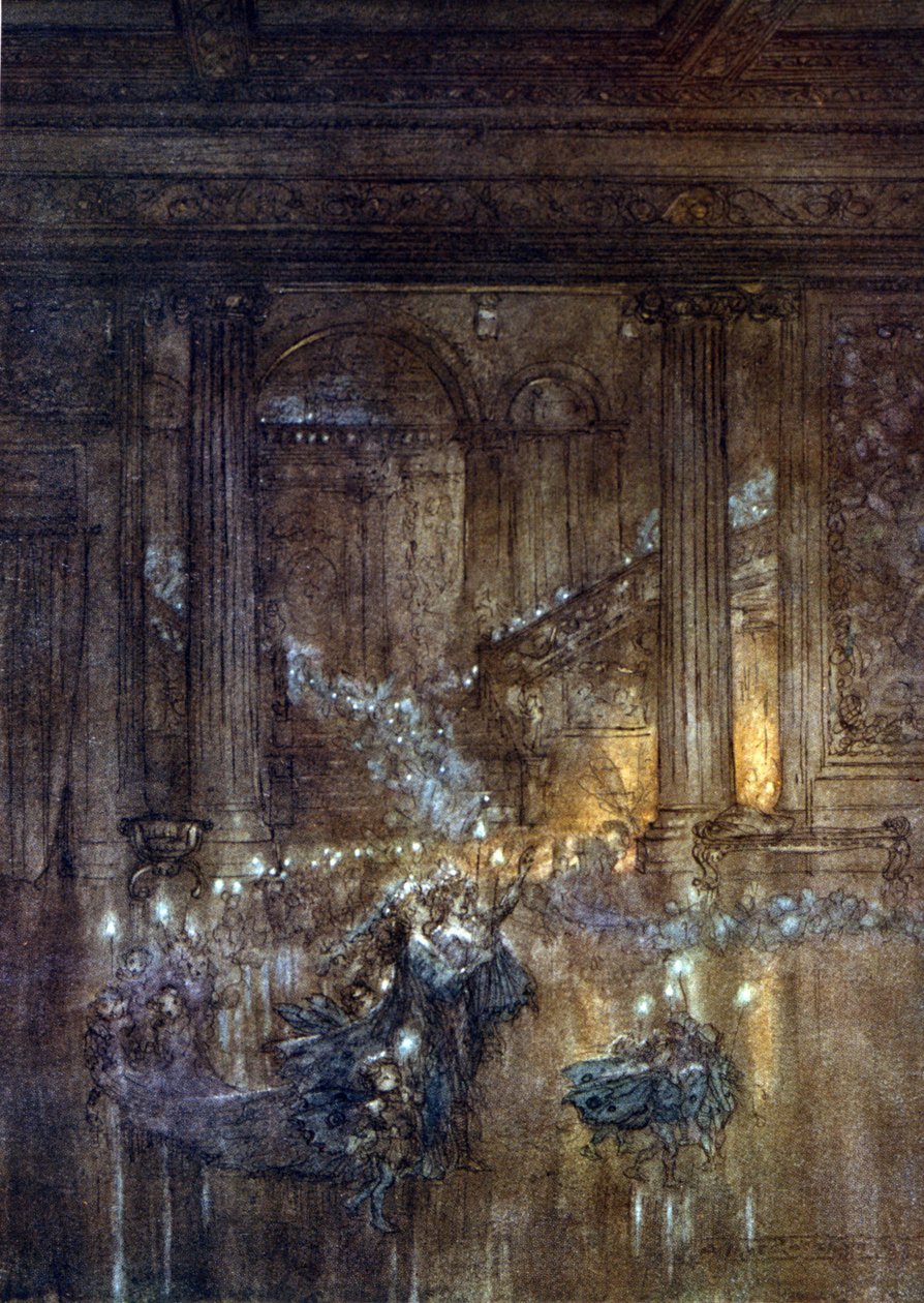 Ilustracja Arthura RACKHAMA (1867-1939) do „Snu letniej nocy” Williama Szekspira autorstwa Arthur Rackham
