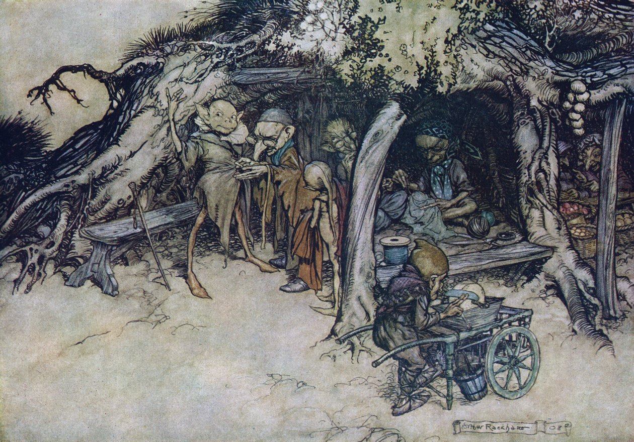Ilustracja Arthura Rackhama do „Snu nocy letniej” autorstwa Arthur Rackham
