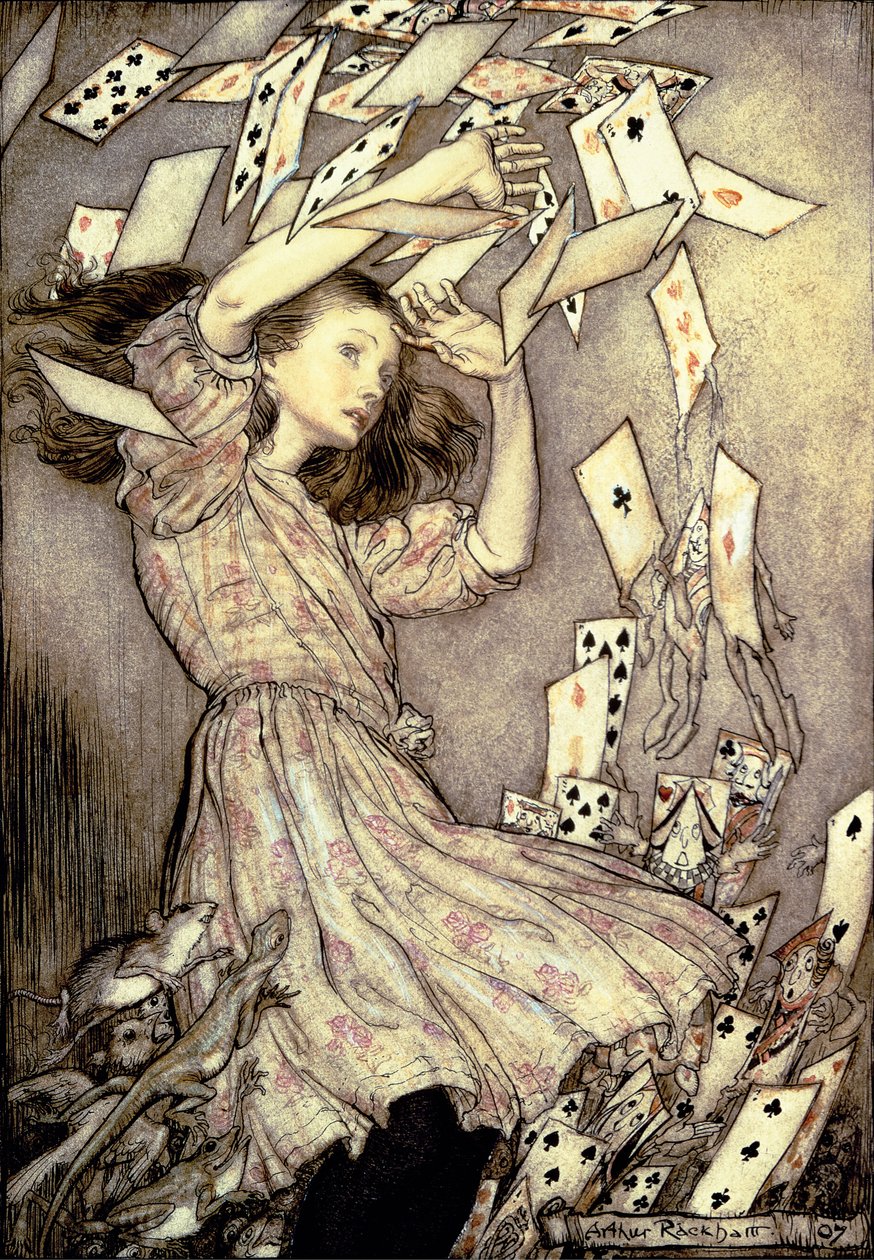 Ilustracja z „Alicji w krainie czarów” Lewisa Carrolla autorstwa Arthur Rackham