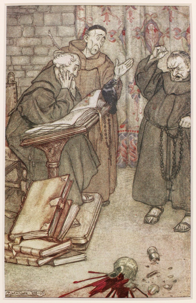 Ilustracja Kawki z Reims, 1907 autorstwa Arthur Rackham