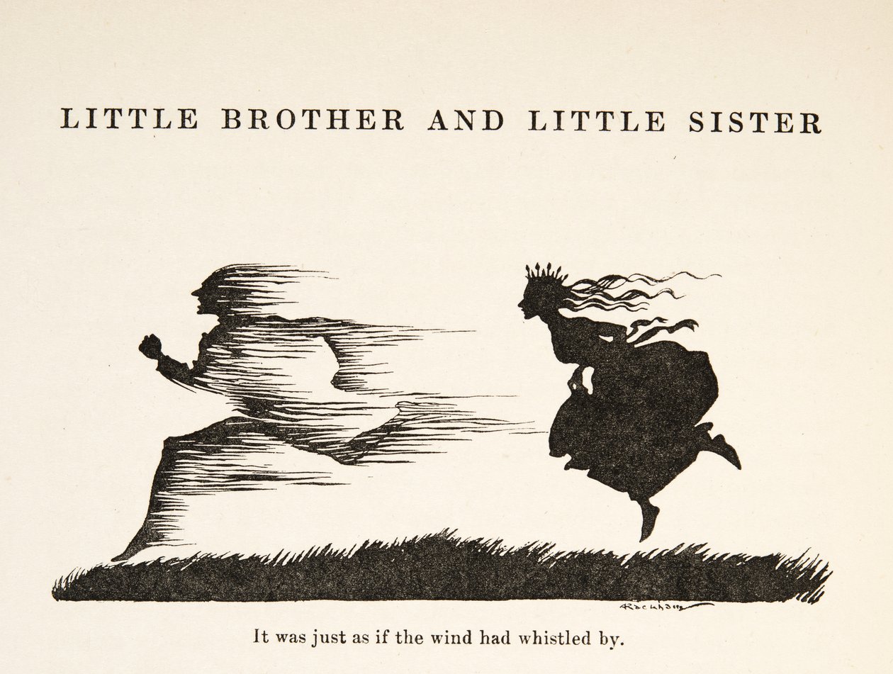To było tak, jakby wiatr zagwizdał, z Little Brother & Little Sister i Other Tales braci Grimm, wyd. 1917 (lito) autorstwa Arthur Rackham