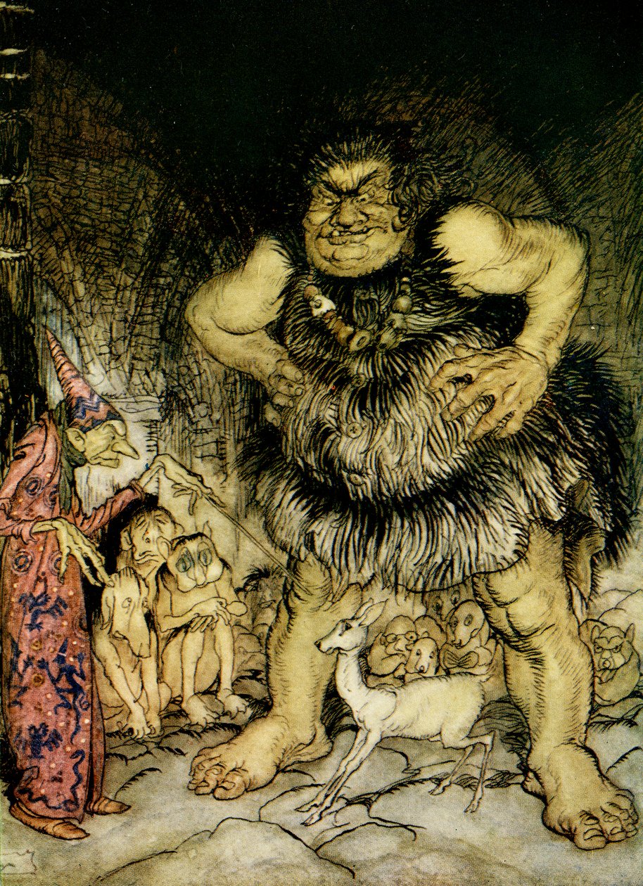 Jack Zabójca Olbrzymów autorstwa Arthur Rackham