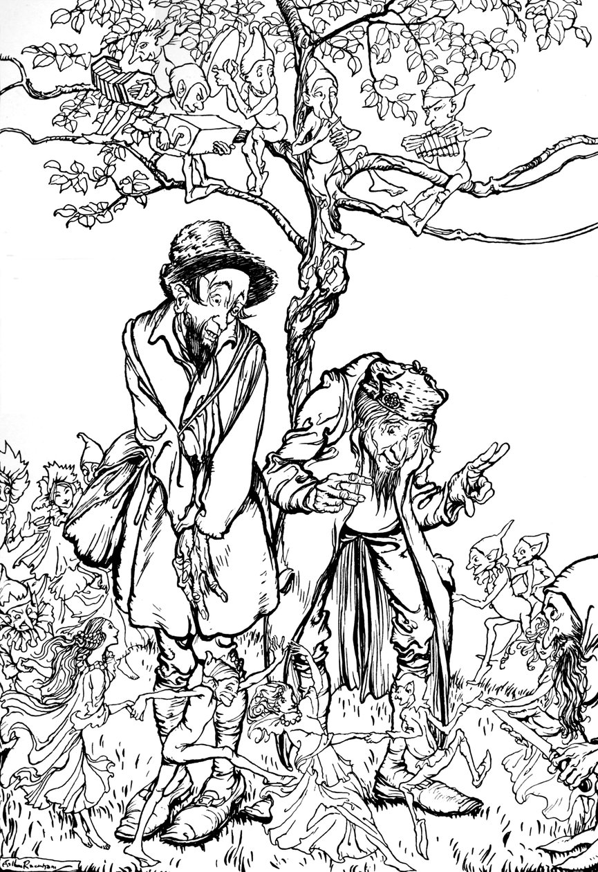 Mały Brat i Siostra, 1917, 1923 autorstwa Arthur Rackham