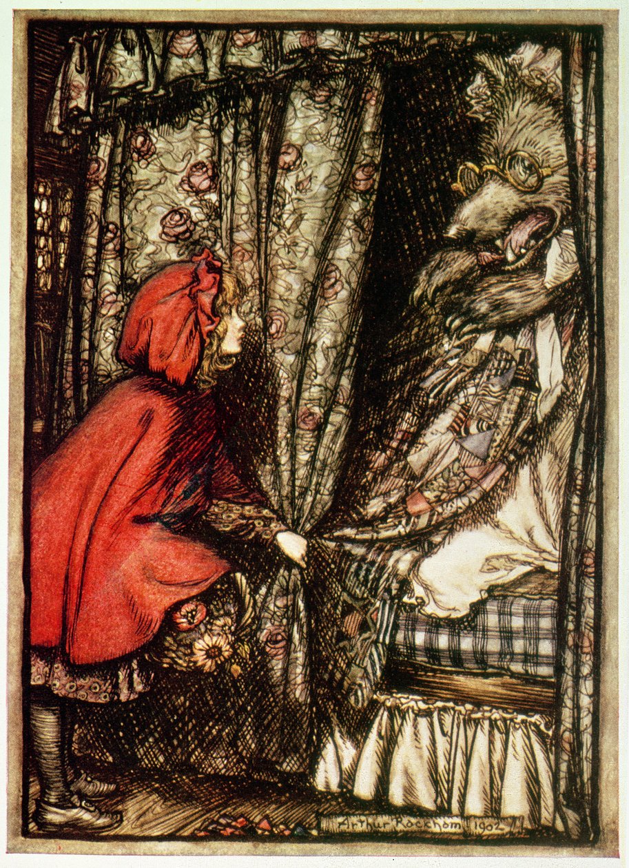 Czerwony Kapturek autorstwa Arthur Rackham