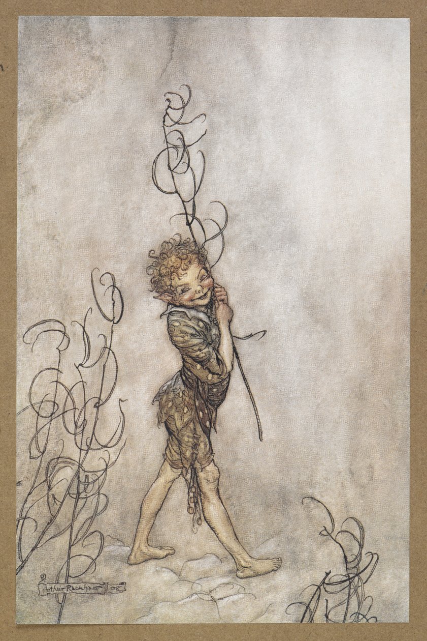 „Panie, co za głupcy ci śmiertelnicy!” Krążek do hokeja. Kadr z filmu „Sen nocy letniej”. autorstwa Arthur Rackham