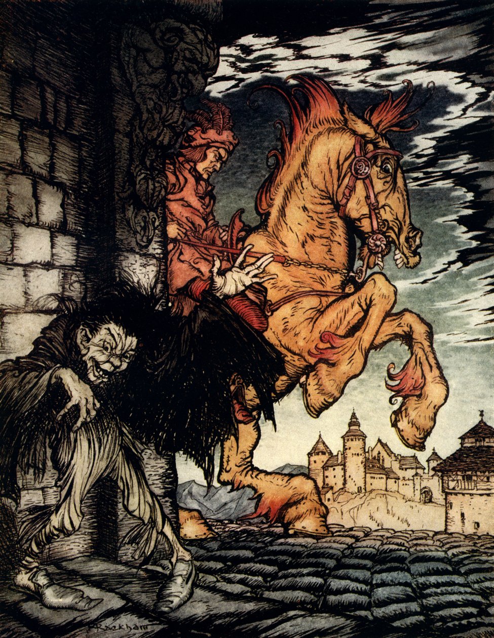 Metzengerstein – Edgar Allan Poe autorstwa Arthur Rackham