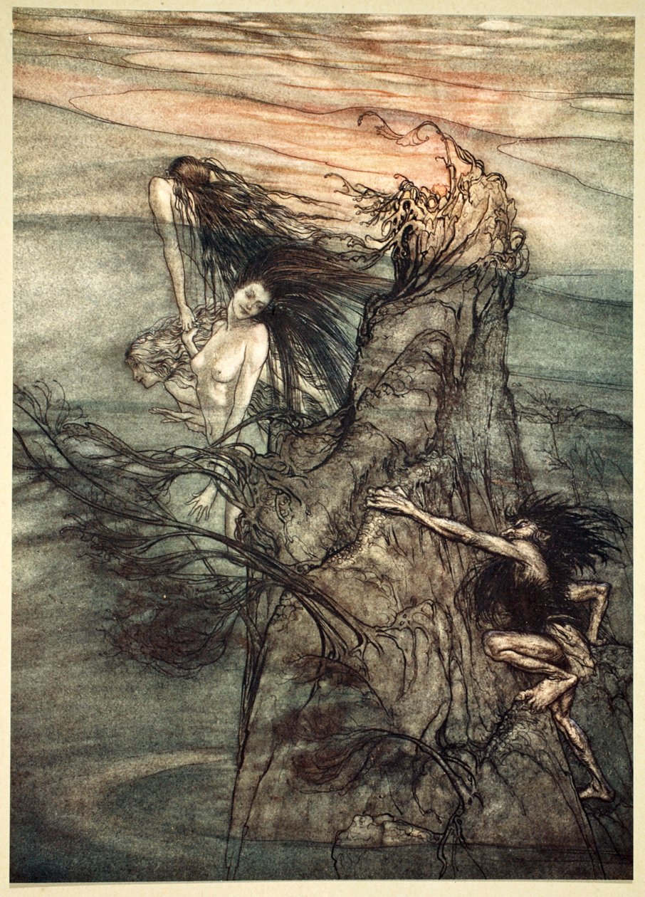– Wykpij się! Kpina! Nibelung robi dla twojej zabawki!”, 1910. autorstwa Arthur Rackham