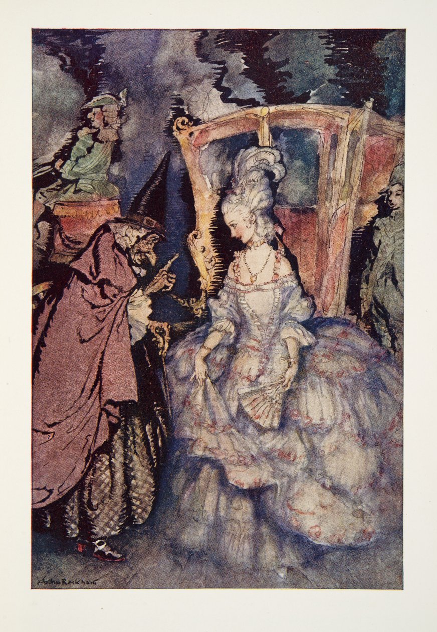 Teraz, Kopciuszku, możesz iść; ale pamiętaj?.., z The Arthur Rackham Fairy Book, wyd. 1933 autorstwa Arthur Rackham