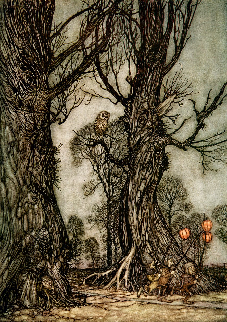 Piotruś Pan w Kensington Gardens autorstwa Arthur Rackham