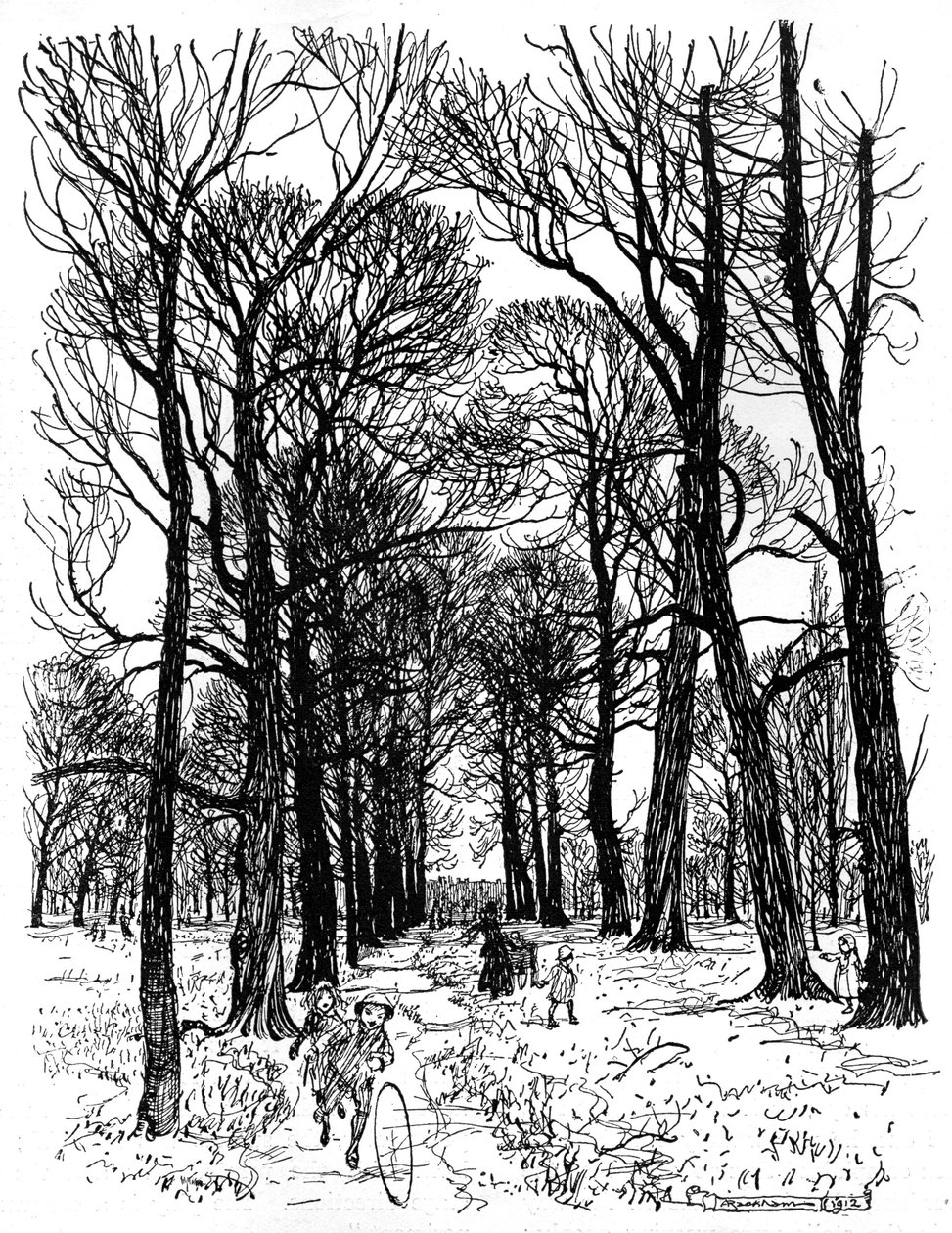 Piotruś Pan w Kensington Gardens autorstwa Arthur Rackham