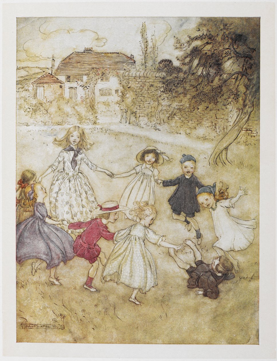 Ring-a-ring-a-roses autorstwa Arthur Rackham