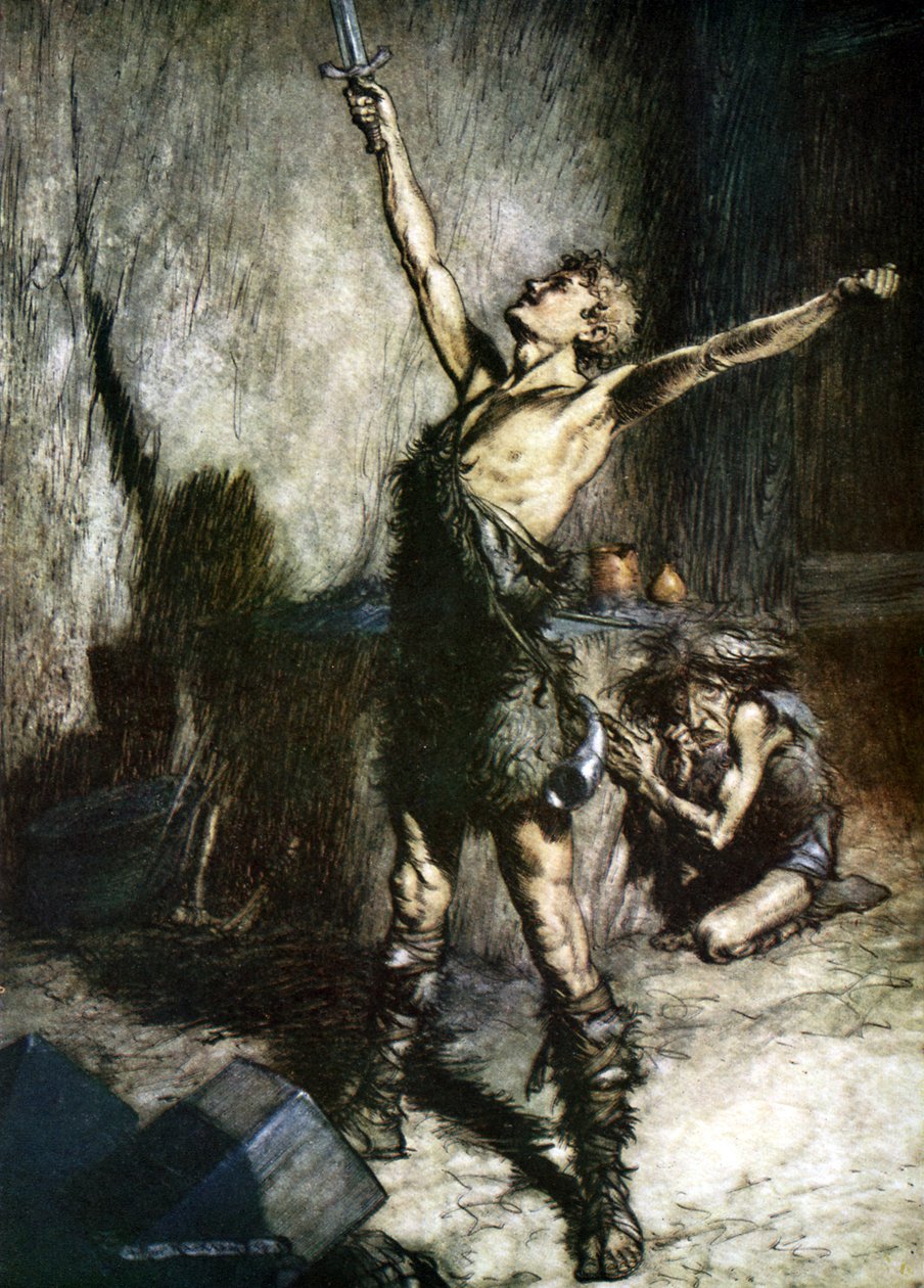 Zygfryd autorstwa Arthur Rackham