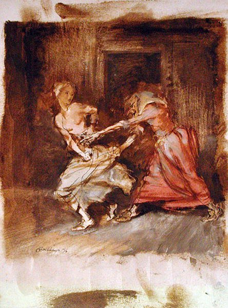 Studium dla czarownicy i panny autorstwa Arthur Rackham