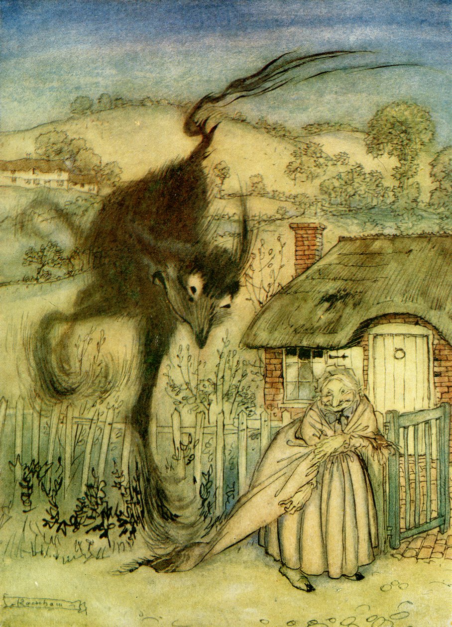 straszna bestia autorstwa Arthur Rackham