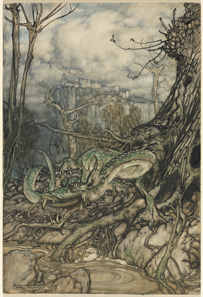 Zielony Smok autorstwa Arthur Rackham