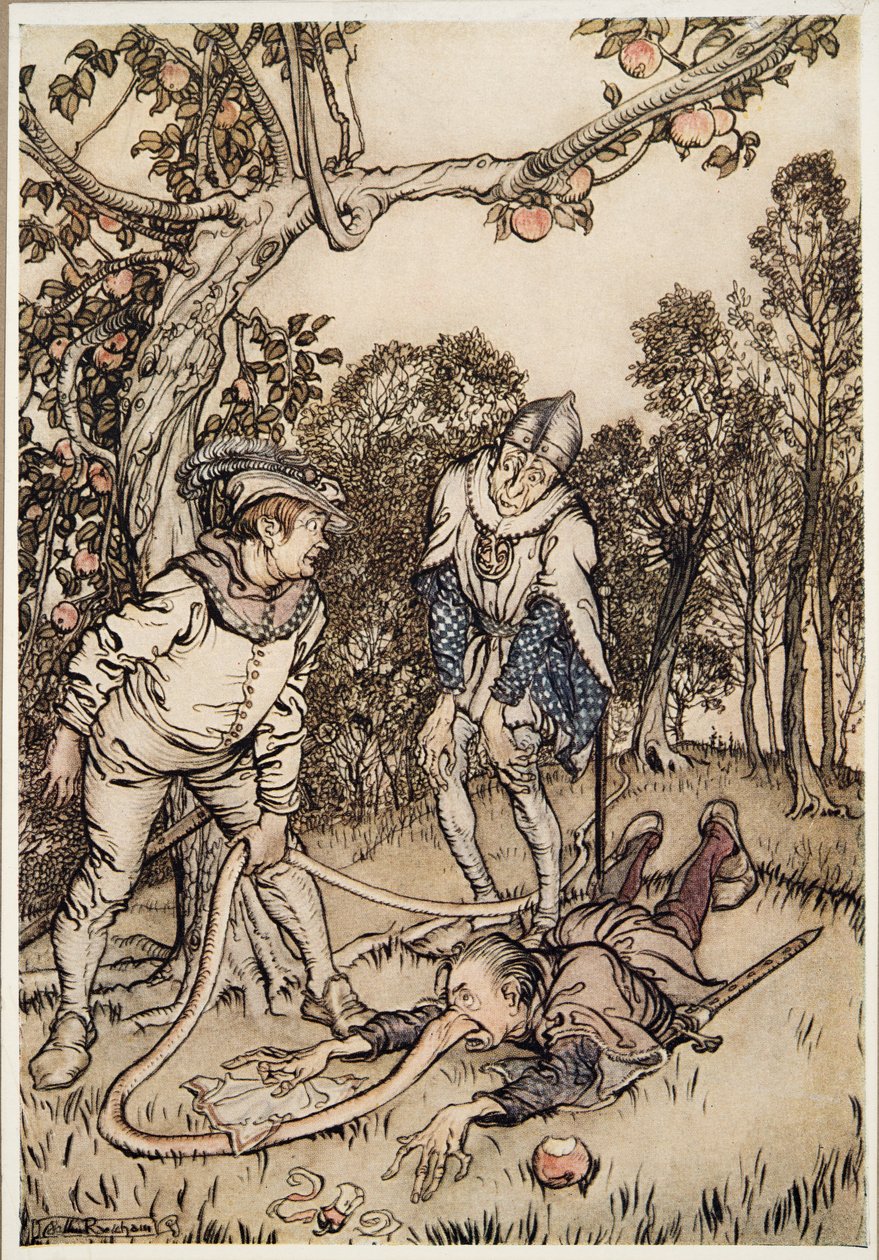 Drzewo nosowe, z Little Brother & Little Sister i innych opowieści braci Grimm, wyd. 1917 autorstwa Arthur Rackham