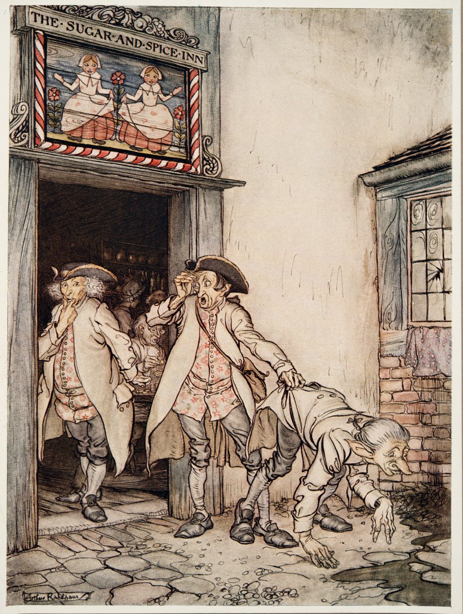 Trzej chirurdzy armii, z Little Brother & Little Sister i innych opowieści braci Grimm, wyd. 1917 autorstwa Arthur Rackham