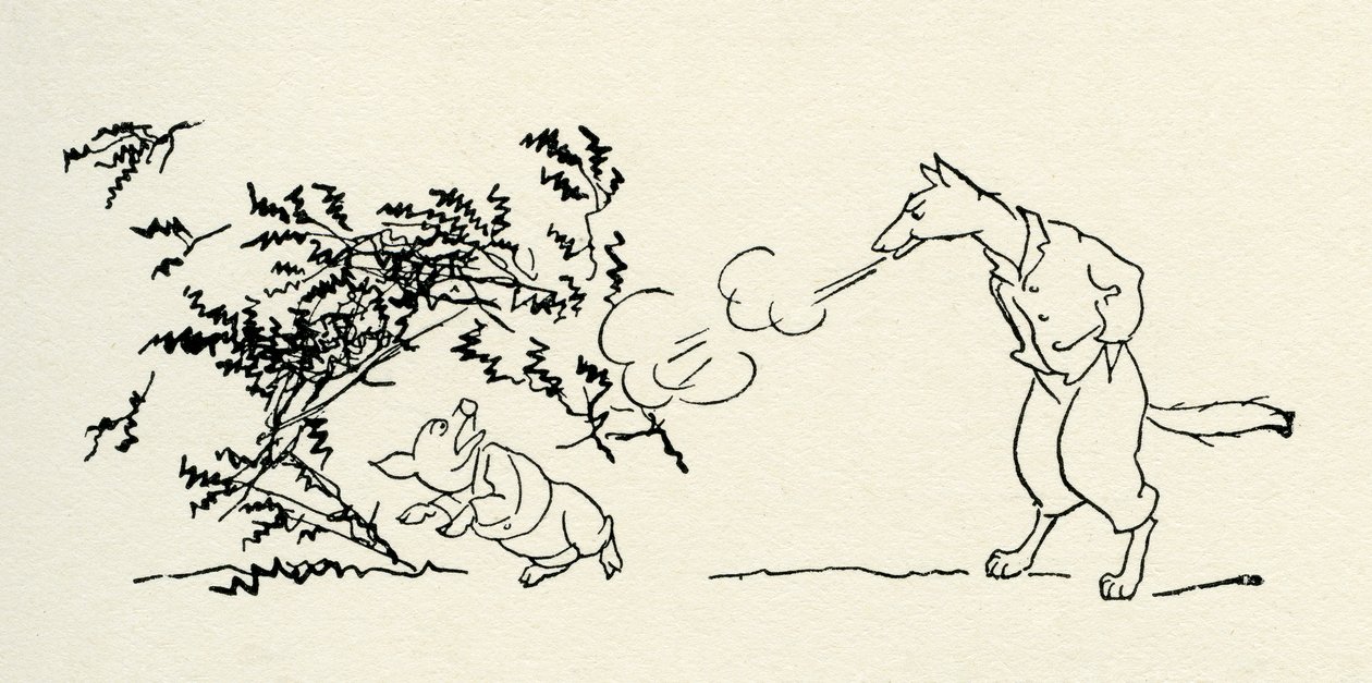 Trzy małe świnki autorstwa Arthur Rackham