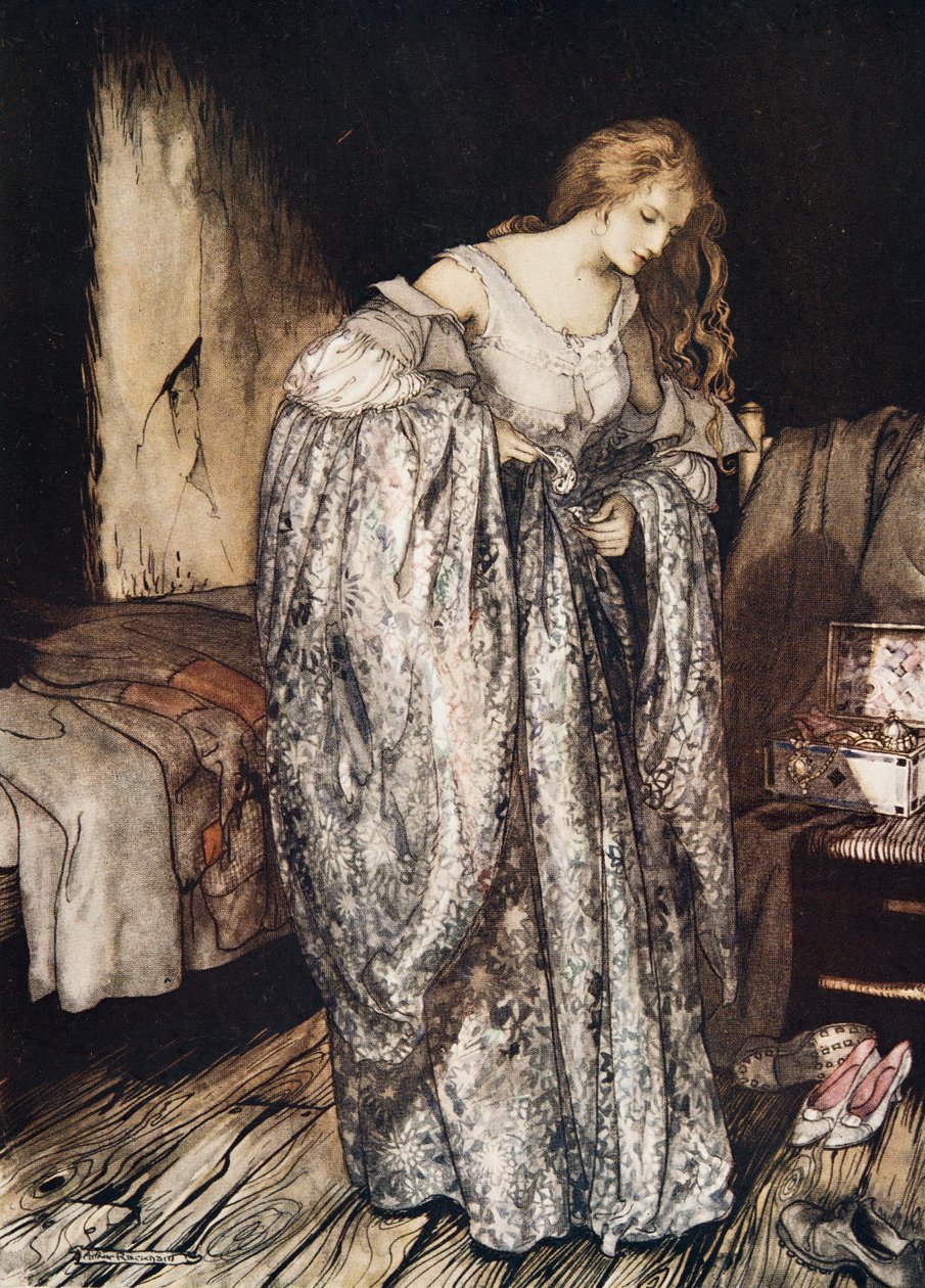 The True Sweetheart, z Little Brother & Little Sister and Other Tales by the Brothers Grimm, wyd. 1917 autorstwa Arthur Rackham