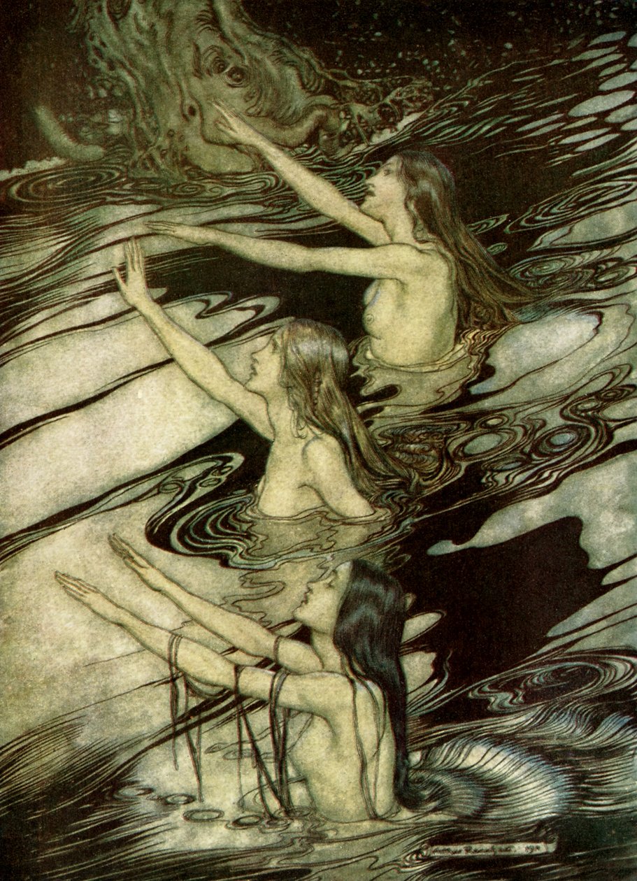 Zmierzch bogów Götterdämmerung autorstwa Arthur Rackham