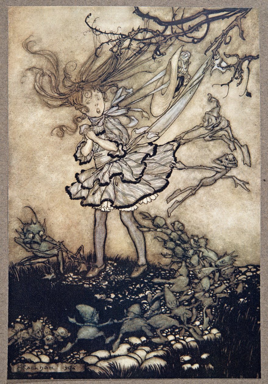 Z pewnością cię psują…, od Piotrusia Pana w Kensington Gardens JM Barrie (1860 - 1937), wyd. 1906 autorstwa Arthur Rackham