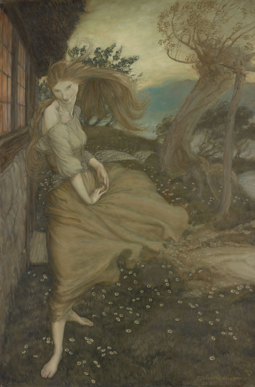 Undine przy oknie autorstwa Arthur Rackham
