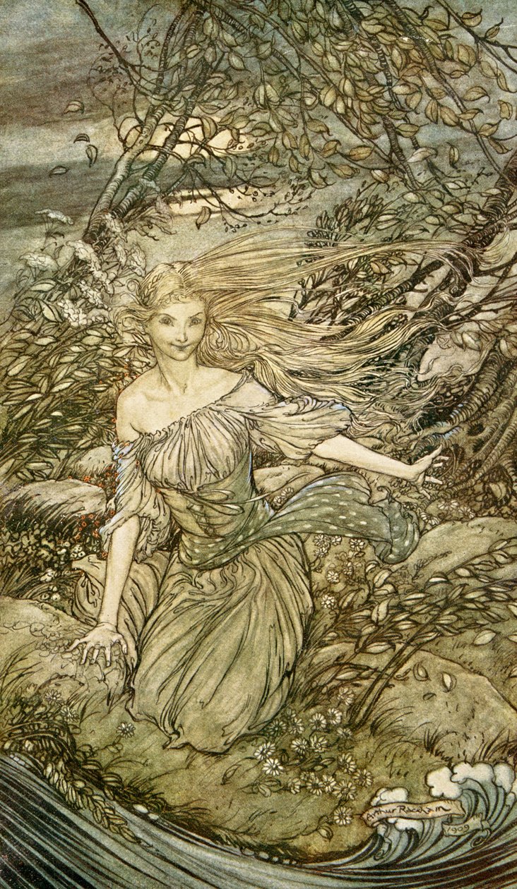 Undine autorstwa Friedricha de la Motte Fouque autorstwa Arthur Rackham