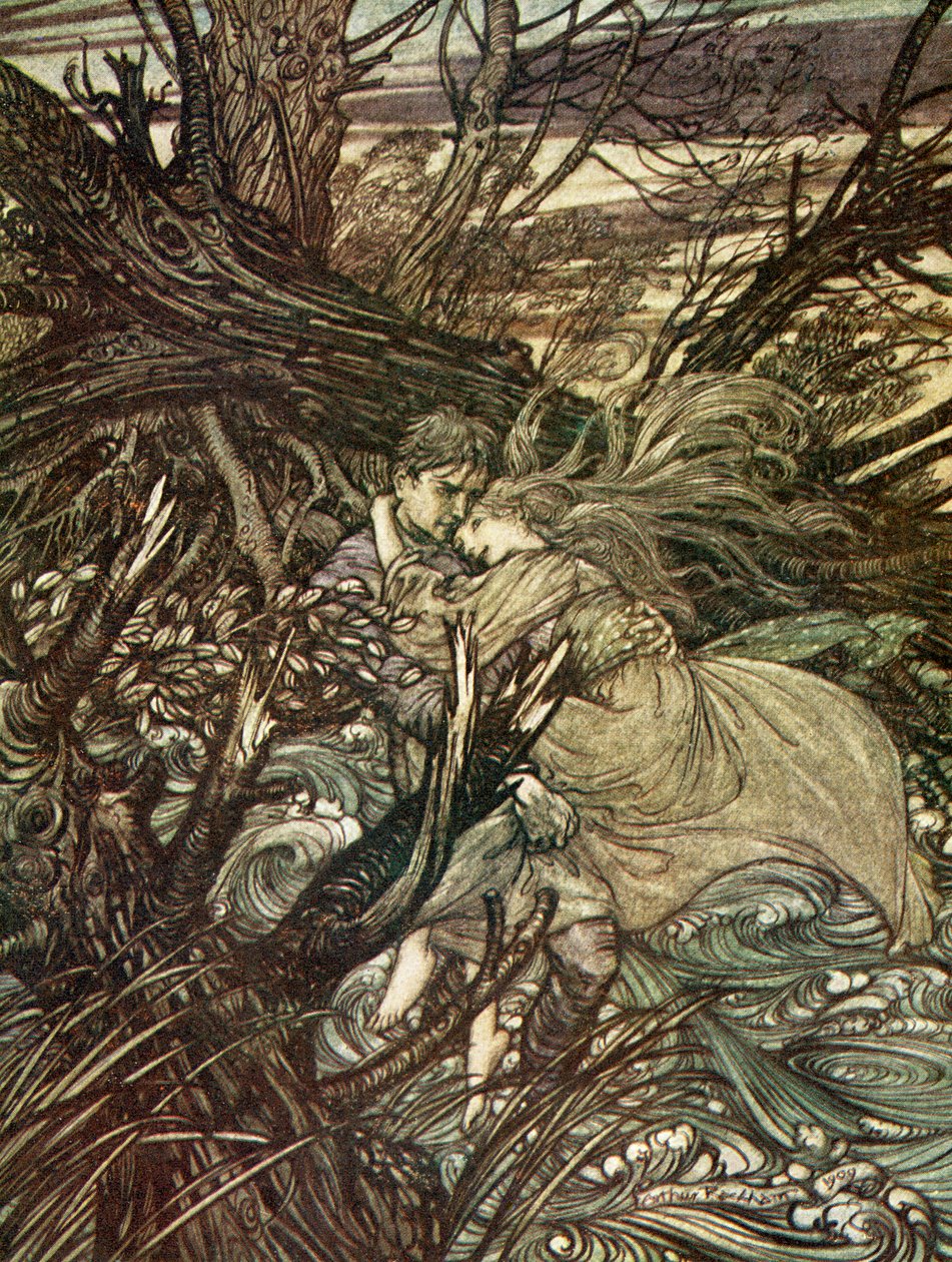 Undine autorstwa Friedricha de la Motte Fouque autorstwa Arthur Rackham