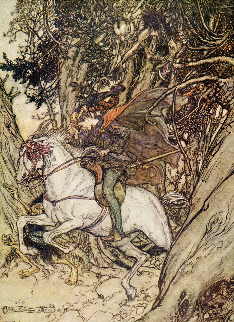 Undine autorstwa Friedricha de la Motte Fouque autorstwa Arthur Rackham