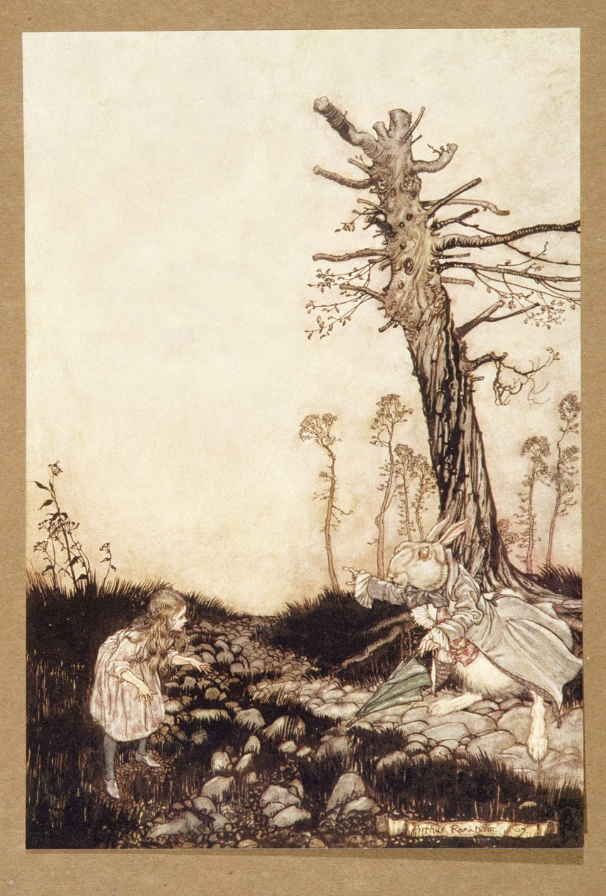 Dlaczego Mary Ann, co tu robisz?, z „Alices Adventures in Wonderland” Lewisa Carrolla, wyd. 1907 autorstwa Arthur Rackham