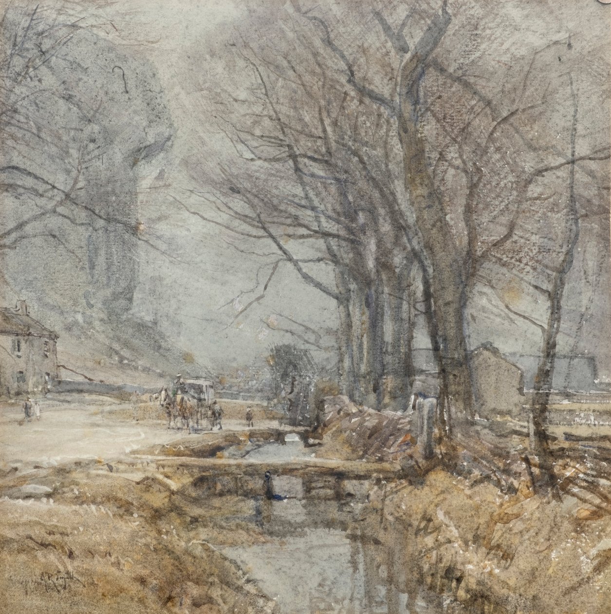 Kilnsey, Yorkshire, ok. 1927 r. (akwarela) autorstwa Arthur Reginald Smith