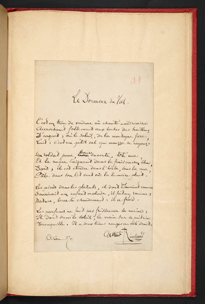 Le Dormeur du val autorstwa Arthur Rimbaud