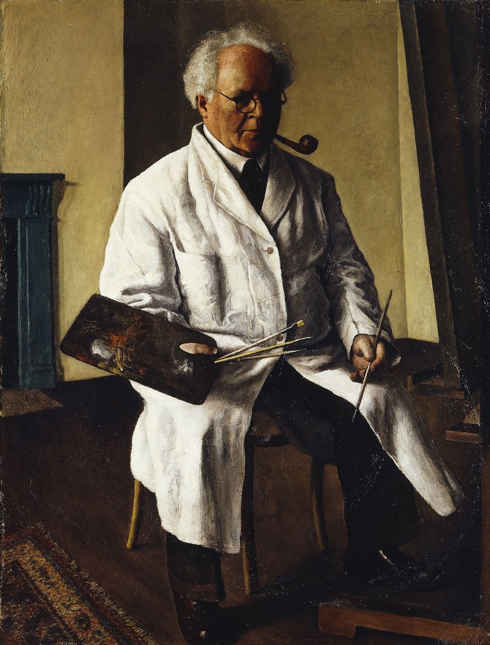 Autoportret; Portret Selbst, ok. 1930 (olej na płycie pilśniowej) autorstwa Arthur Segal