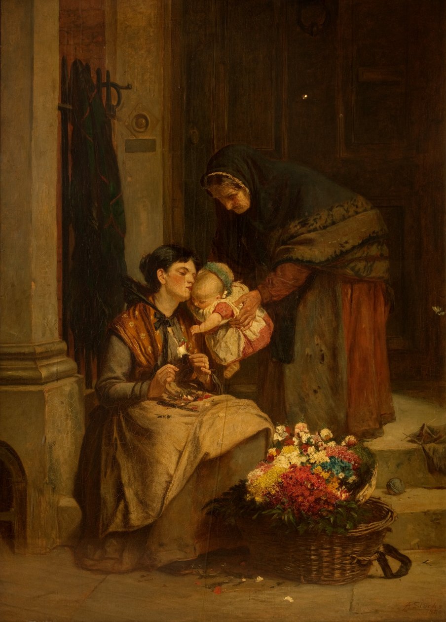 Jej najsłodszy kwiat, 1880 autorstwa Arthur Stocks