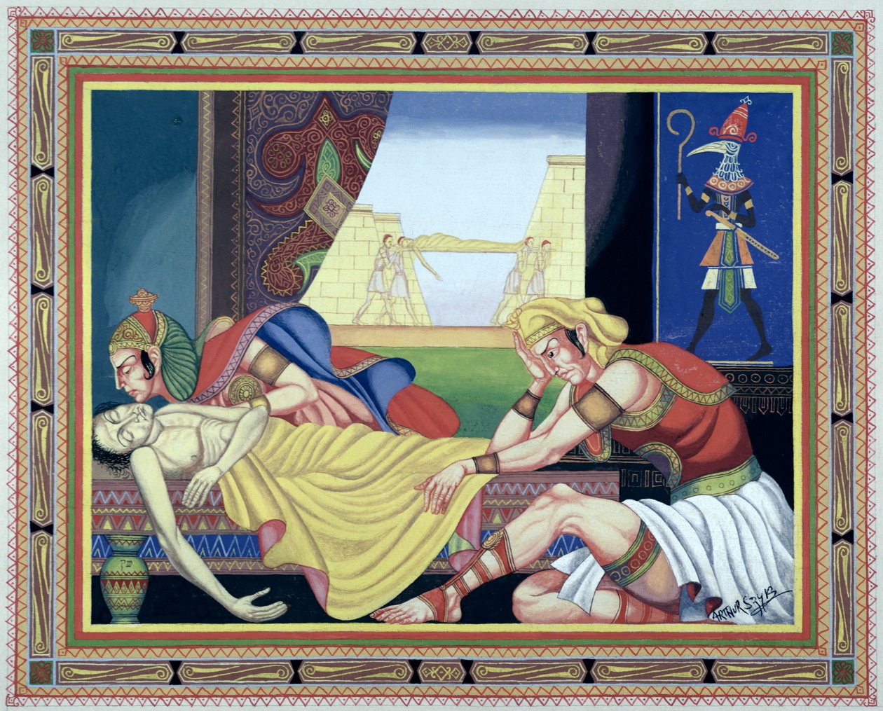 Siódma plaga egipska autorstwa Arthur Szyk