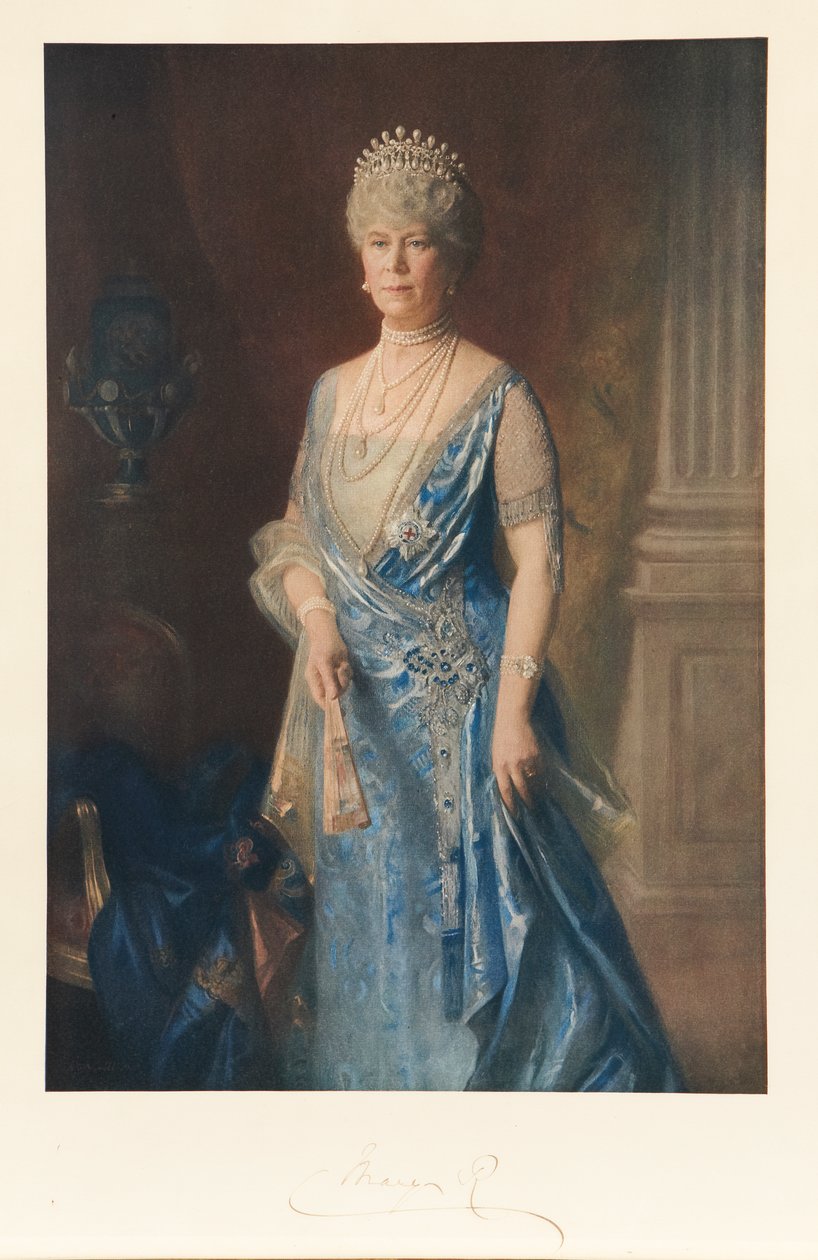 Queen Mary, ok. 1927-40 (litografia kolorowa) autorstwa Arthur Trevethin (after) Nowell
