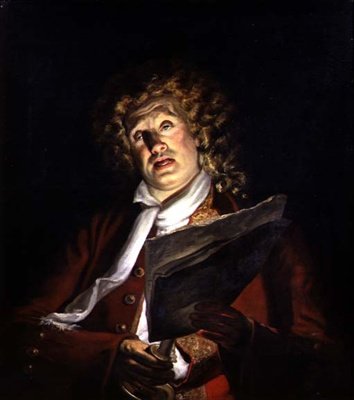Portret aktora, Charles Dibdin (1745-1814), ok. 1810 (olej na płótnie) autorstwa Arthur William Devis