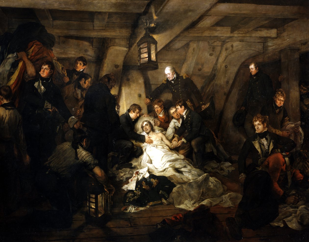 Śmierć admirała Lorda Nelsona, 1805 1807. autorstwa Arthur William Devis
