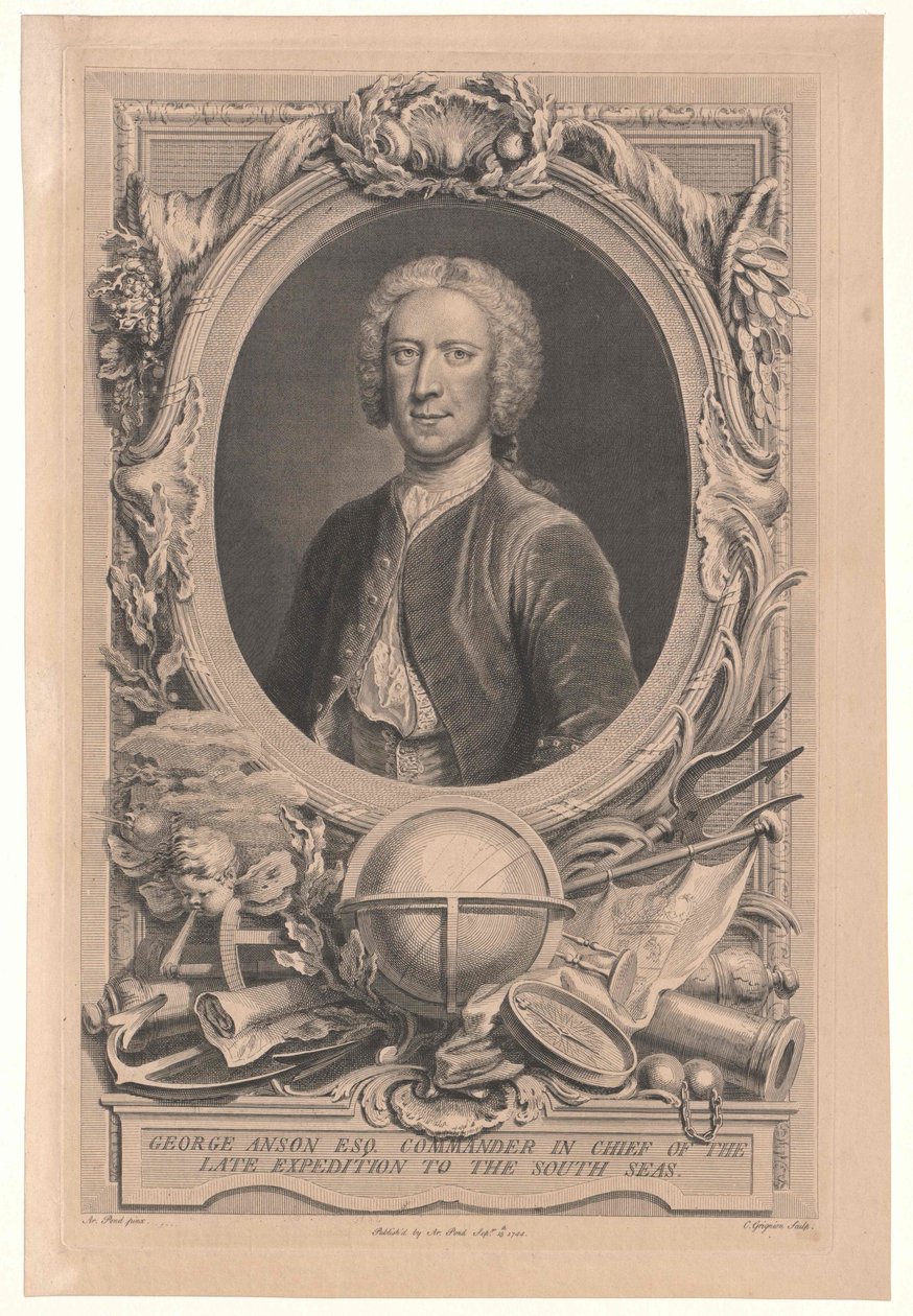 1. baron Anson Anson autorstwa Artist Unknown