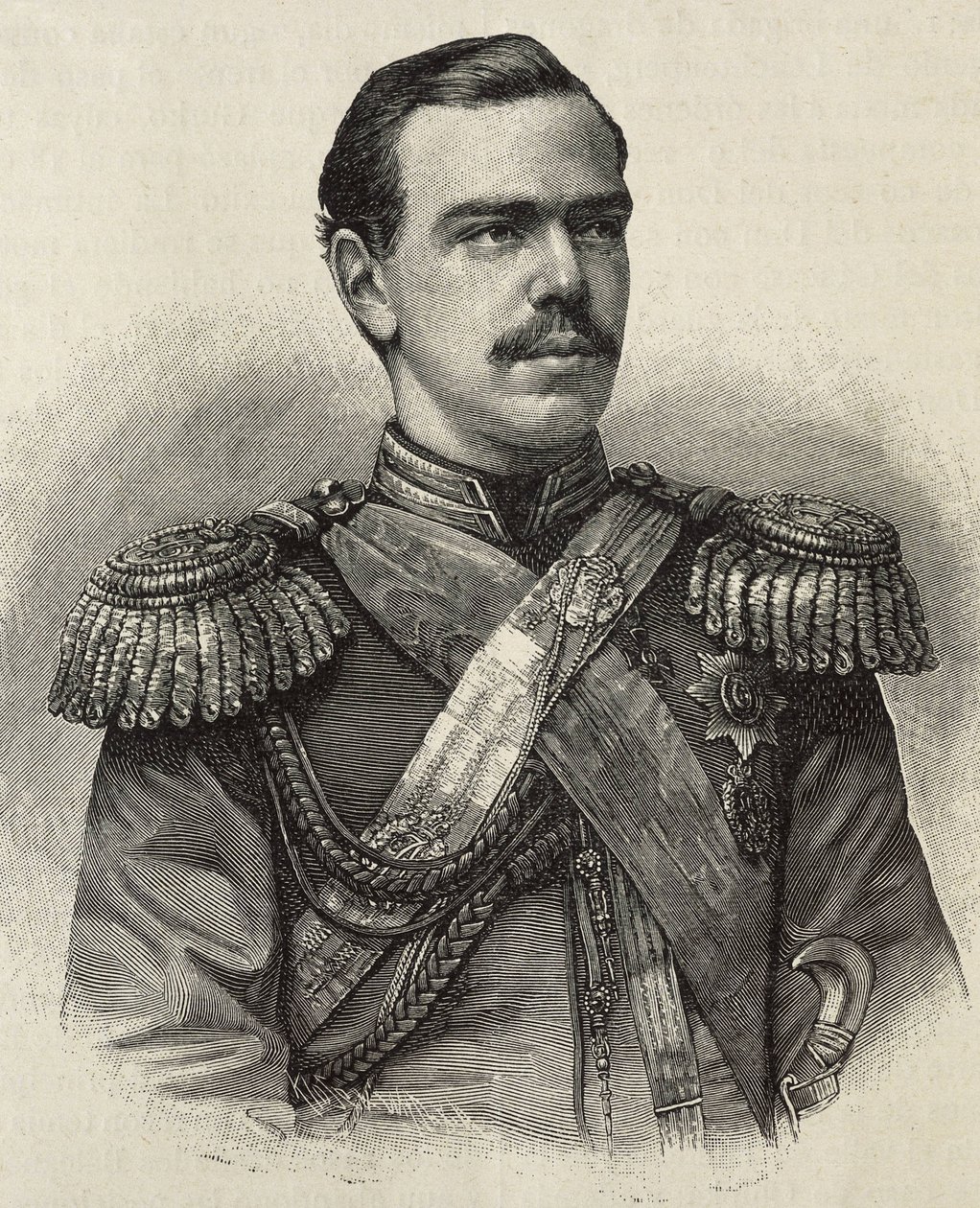 ALEKSANDER III (1845-1894). Car Rosji (1881-1894), syn i następca Aleksandra II. Rycina. autorstwa Artist Unknown