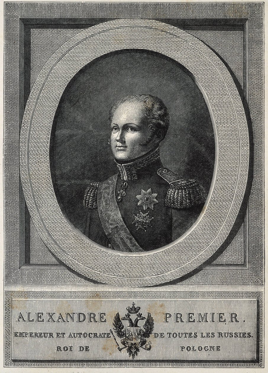 ALEKSANDER I rosyjski (1777-1825). Car Rosji (1801-1825). autorstwa Artist Unknown