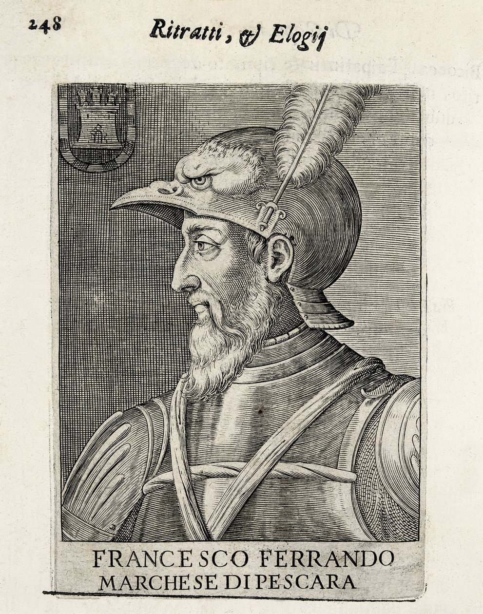 AVALOS, Fernando Francisco (1490-1546). Hiszpański generał. Ksylografia. HISZPANIA. MADRYT (WSPÓLNOTA AUTONOMICZNA). Madryt. Biblioteka Narodowa autorstwa Artist Unknown