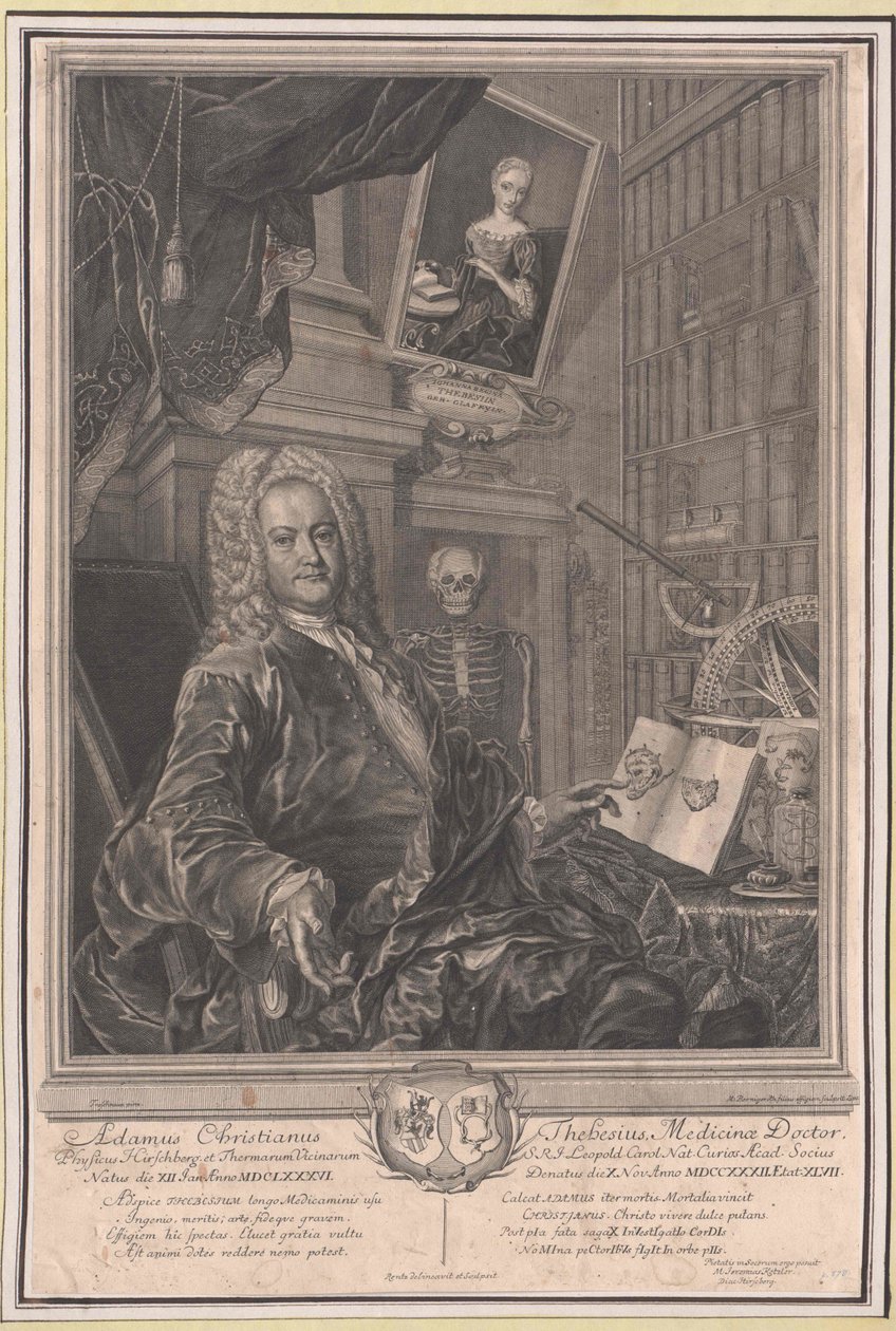 Adam Christian Thebesius autorstwa Artist Unknown