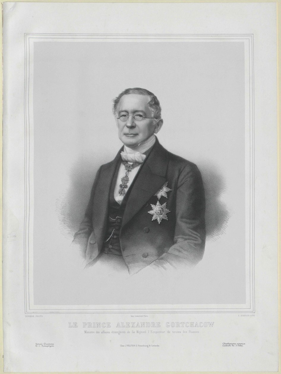 Aleksander Michajłowicz hrabia Gorczakow autorstwa Artist Unknown