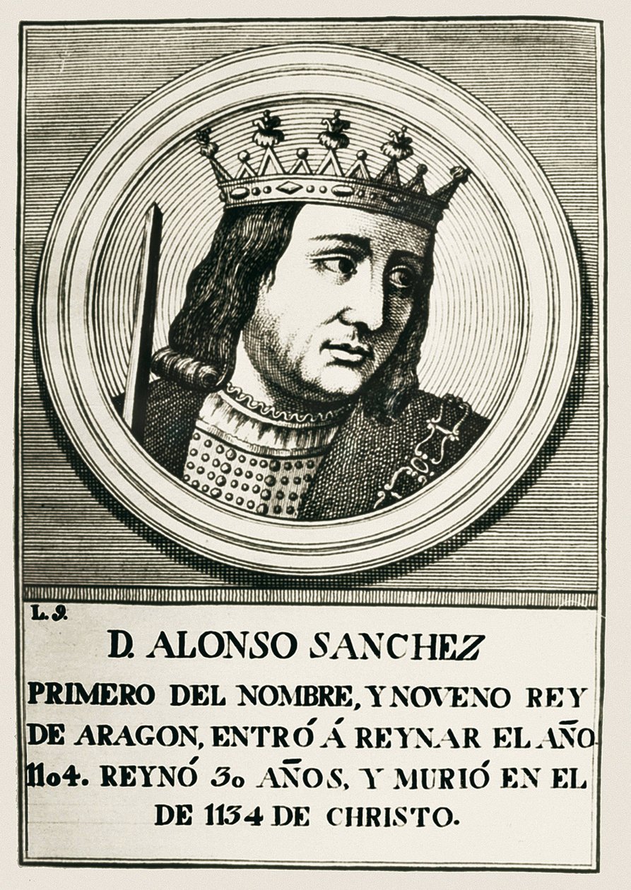 Alfons I, "wojownik" (1073-1134). Król Aragonii i Nawarry (1104-1134). autorstwa Artist Unknown