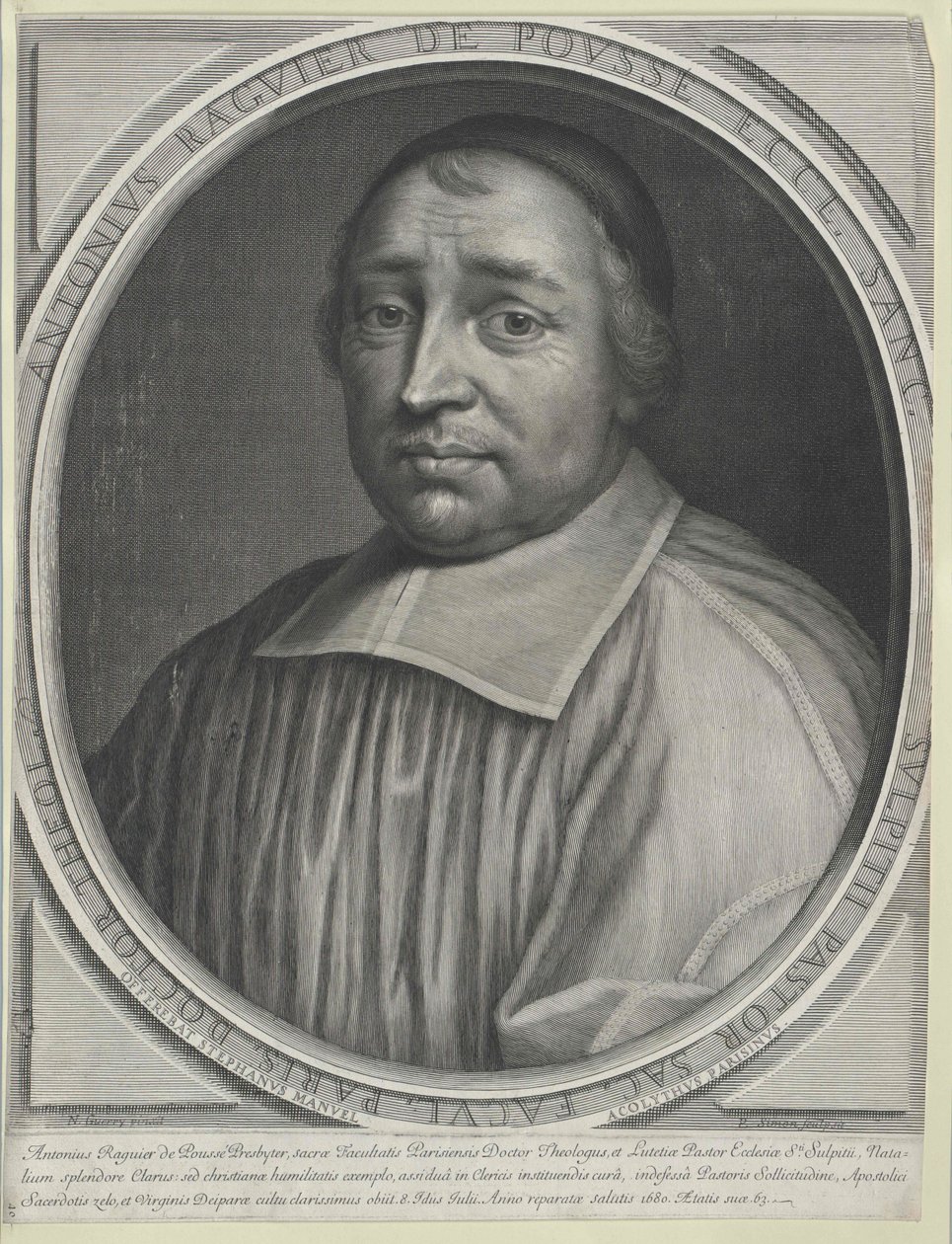 Antoine Raguier de Pouss00000000 (druk) autorstwa Artist Unknown