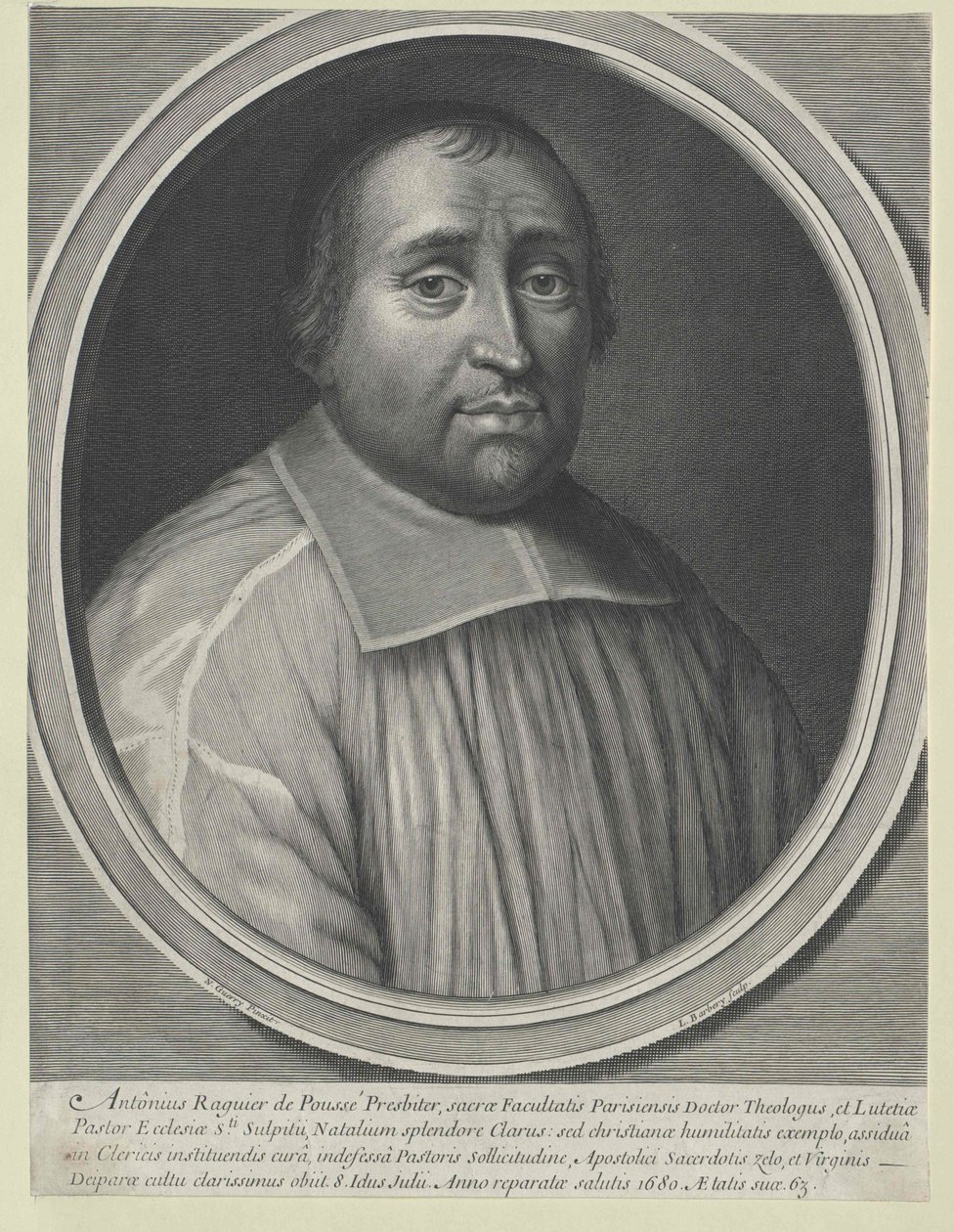 Antoine Raguier de Pouss00000000 (druk) autorstwa Artist Unknown