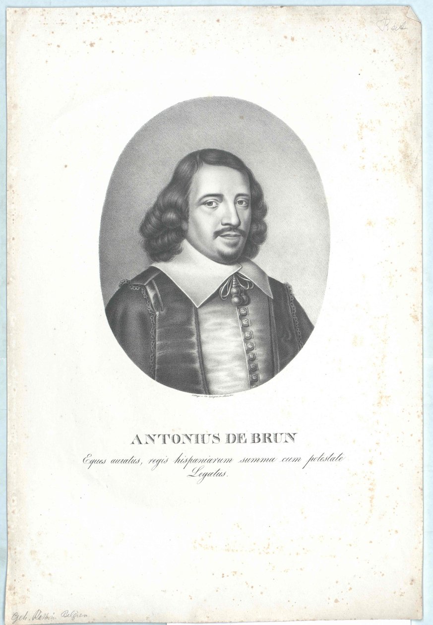 Antoine de Brun (druk) autorstwa Artist Unknown
