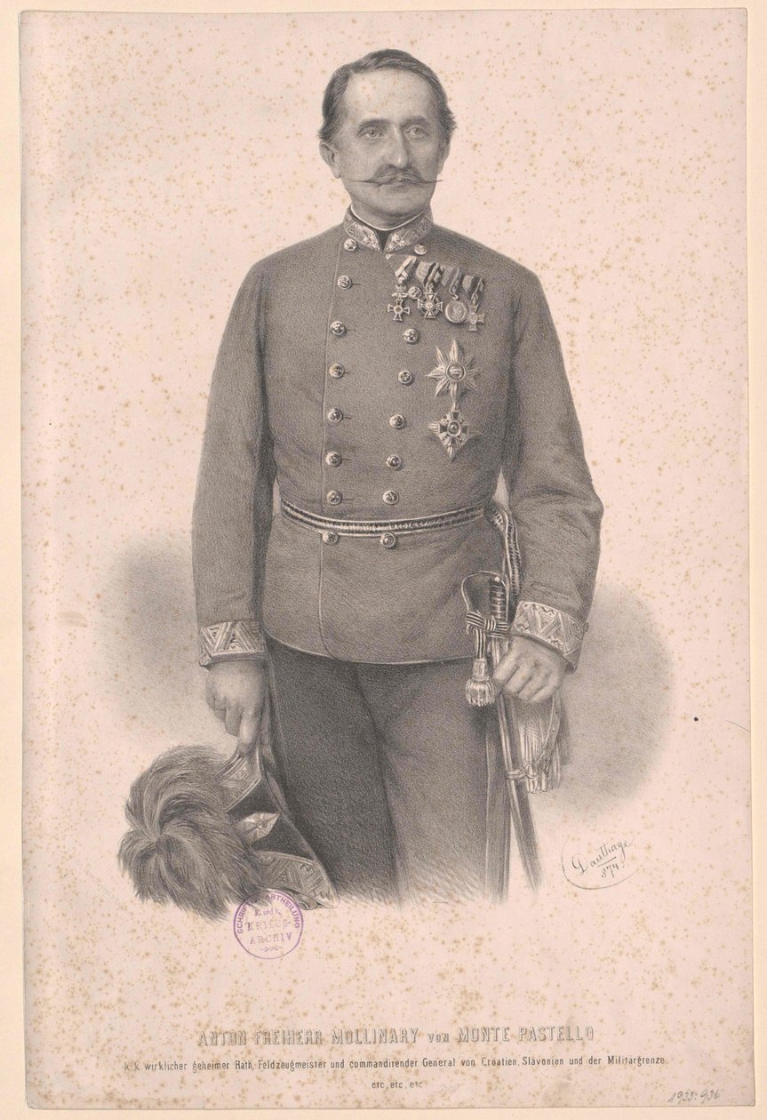 Anton baron Mollinary z Monte Pastello autorstwa Artist Unknown